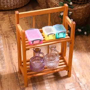 ぬくもりを感じる 浅型2段ラック